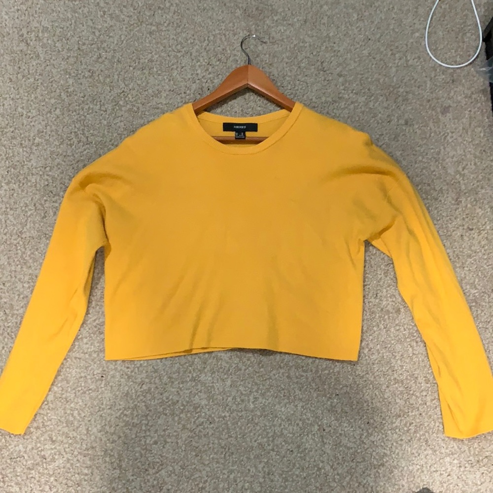 Never worn Cute yellow thick long sleeve